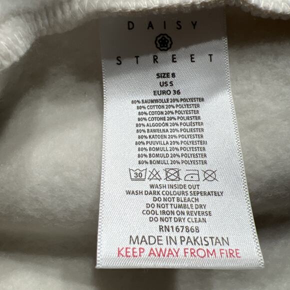 ASOS Daisy Street Oversized Hoodie w/ Vintage Collegiate Graphic Womens Size S - Picture 9 of 14